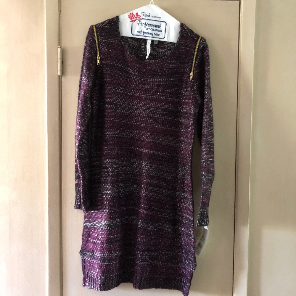NY COLLECTION PURPLE SWEATER DRESS NWT'S SZ. XL